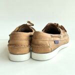 Sebago Docksides Portland Donna In Pelle Ingrassata Tabacco