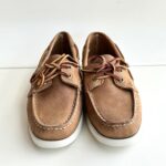 Sebago Docksides Portland Donna In Pelle Ingrassata Tabacco