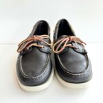 Sebago Portland Uomo In Pelle Martellata Marrone Scuro