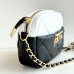 Gaelle Mini Camera Bag Donna Bicolore Nero E Bianco