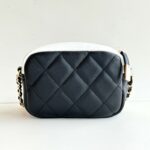 Gaelle Mini Camera Bag Donna Bicolore Nero E Bianco