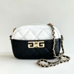 Gaelle Mini Camera Bag Donna Bicolore Nero E Bianco