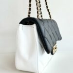 Gaelle Borsa A Spalla Donna Bicolore Bianco E Nero