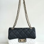 Gaelle Borsa A Spalla Donna Bicolore Bianco E Nero