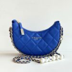 Gaelle Mini Hobo Bag Donna Bluette Con Perle