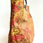 Campomaggi Borsa Shopping In Canvas Fantasia Cognac