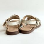 Dianetti Sandalo Bambina Platino Con Frangia