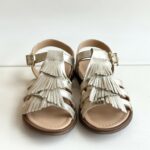 Dianetti Sandalo Bambina Platino Con Frangia