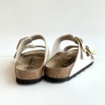 Birkenstock Arizona Donna Big Buckle In Birko Flor Pearl White