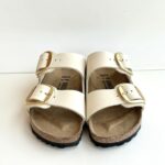 Birkenstock Arizona Donna Big Buckle In Nabuck Panna