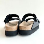 Papillio Arizona Donna In Birko Flor Nera Con Platform