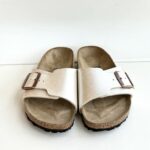 Birkenstock Catalina In Birko Flor Pearl White