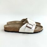 Birkenstock Catalina In Birko Flor Pearl White