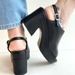 Bruno Premi Sandalo Donna Con Tacco Zeppa Nero