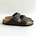 Birkenstock Arizona Uomo In Birko Flor Dark Brown