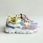 Flower Mountain Sneakers Bambina Rosa E Lilla Con Glitter