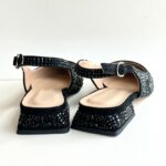 Alma En Pena Slingback Donna Nera Con Cristalli