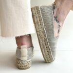 Espadrilles Scarpa Donna Oro Con Fondo Corda