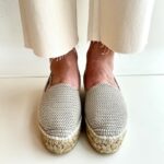 Espadrilles Scarpa Donna Oro Con Fondo Corda