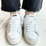 Crime London Sneakers Donna Bianca Ricoperta Di Cristalli