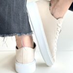 Crime London Raw Cut Sneakers Donna In Nabuck Beige
