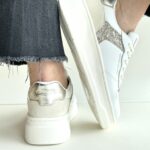 Crime London Magnetic Sneakers Donna Bianca Con Platform