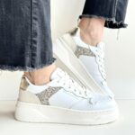 Crime London Magnetic Sneakers Donna Bianca Con Platform