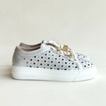 Stokton Sneakers Donna Argento Con Insetti Gioiello