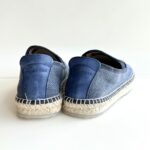 Espadrilles Vanni Mocassino Uomo In Tela Blu Con Corda