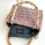 Chica Borsa Tracolla Donna In Rafia Intrecciata Color Cipolla