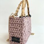 Chica Borsa Tracolla Donna In Rafia Intrecciata Color Cipolla