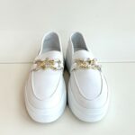 Frau Mocassino Donna Bianco Fondo Platform