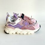 Flower Mountain Sneakers Bambina Rosa E Lilla Con Coulisse