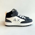 Sun 68 Sneakers Mid Bambino Nera Grigia E Bianca