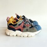 Flower Mountain Sneakers Bambino Blu E Marrone