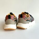 Flower Mountain Sneakers Bambino Verde Marrone E Arancio