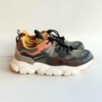 Flower Mountain Sneakers Bambino Verde Marrone E Arancio