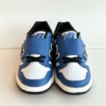 New Balance 480 Sneakers Bambino Avio Bianca E Nera Con Velcro