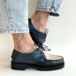Sebago James Lug Scarpa Ingegnere Donna Nera Blu E Beige