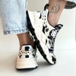 Flower Mountain Kotetsu Sneakers Donna In Cavallino E Tessuto Zebrato