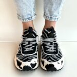 Flower Mountain Kotetsu Sneakers Donna In Cavallino E Tessuto Zebrato