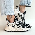 Flower Mountain Kotetsu Sneakers Donna In Cavallino E Tessuto Zebrato