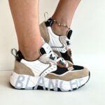Voile Blanche Club Sneakers Donna Sabbia Nera E Bianca