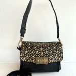 Campomaggi Agnese Borsa Tracolla Donna Nera Con Borchie Oro