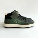 Sun 68 Sneakers Mid Ragazzo Verde E Nera