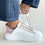 Alexander Smith Wembley Sneakers Donna Bianca E Rifiniture Nude