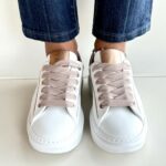 Alexander Smith Wembley Sneakers Donna Bianca E Rifiniture Nude