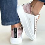 Alexander Smith Wembley Sneakers Donna Bianca E Rifiniture Nude