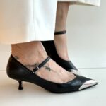Anna F. Mary Jane Donna Nera Con Punta In Metallo