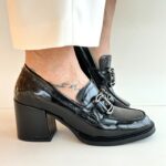Bruno Premi Mocassino Donna Nero Con Staffa